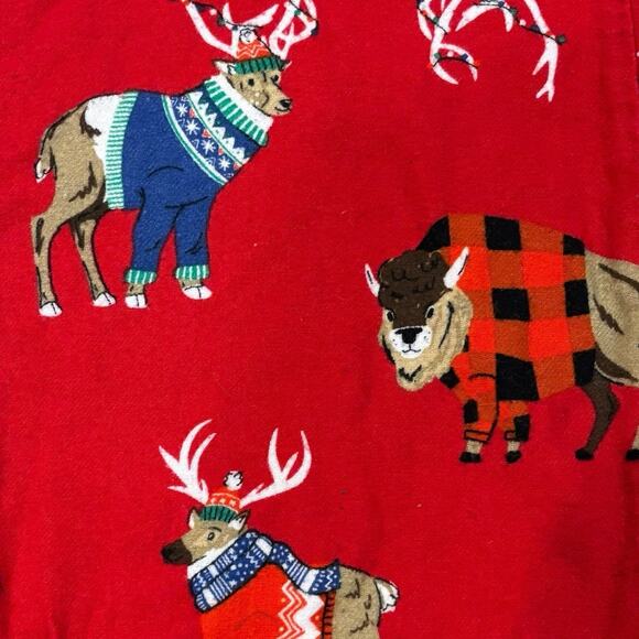 Old Navy Holiday Reindeer Pajama Flannel Pants Medium Ski Sweater Buffalo Herd - Picture 3 of 6